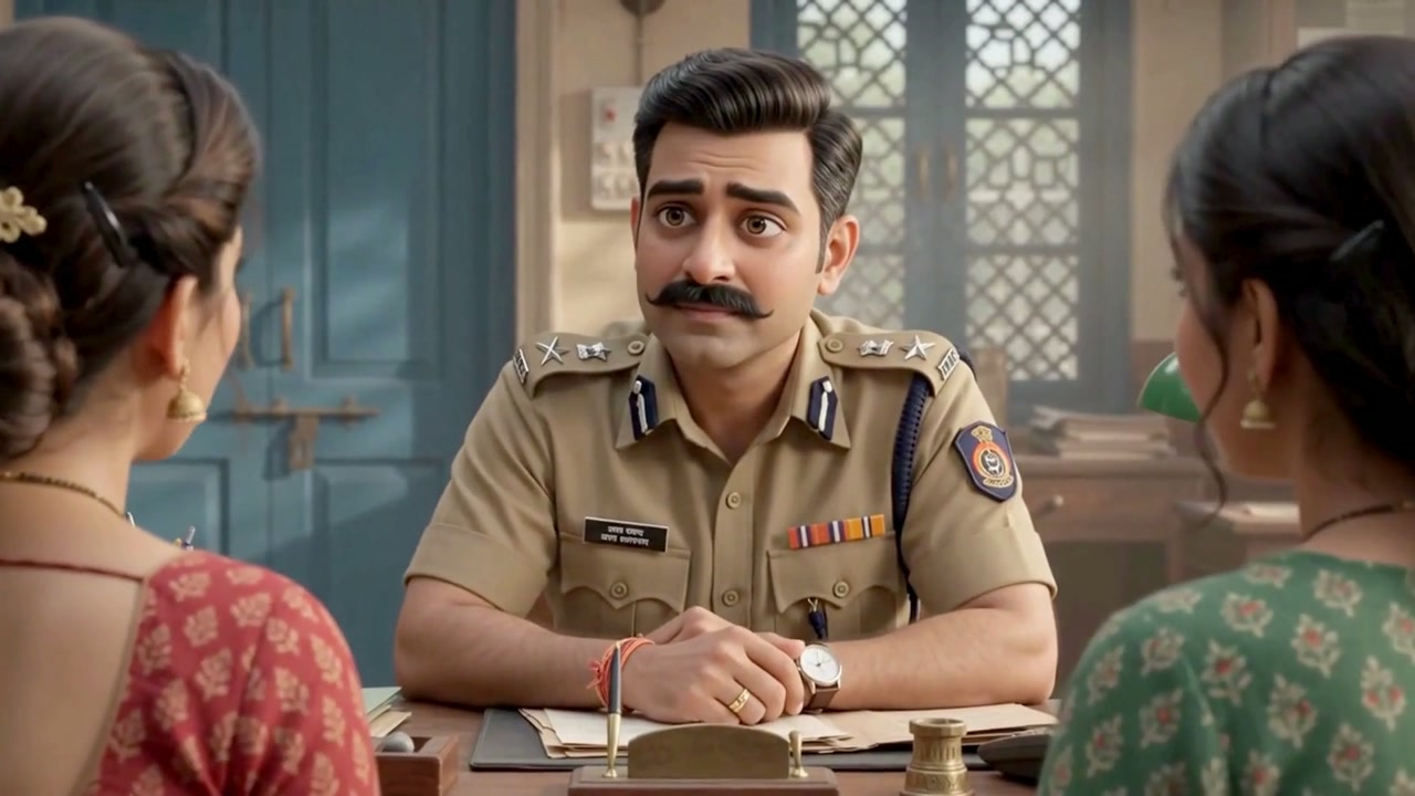 Animated Laalo trailer police-station scene